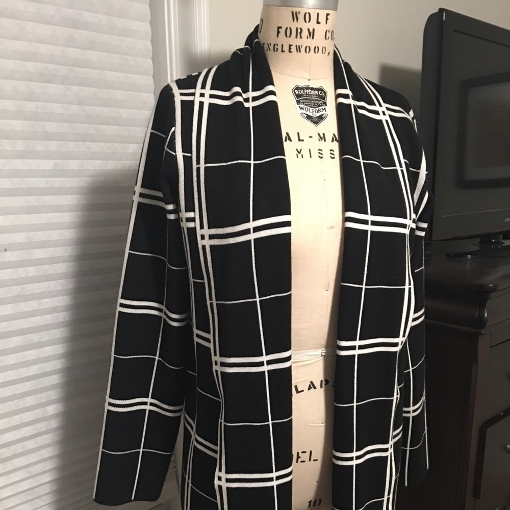Premise Studio black and white sweater coat.